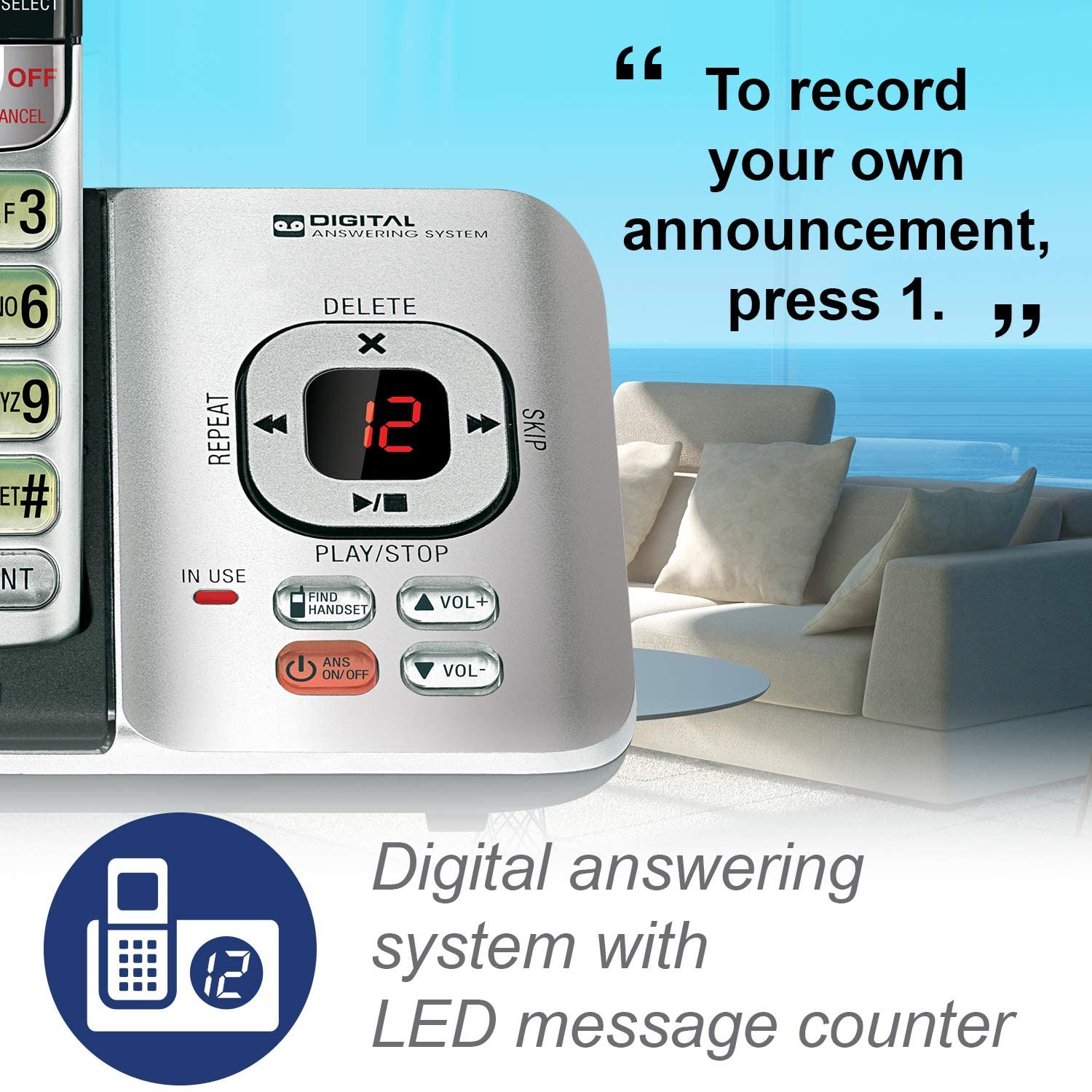 VTech CS6529-4 DECT 6.0 Phone Answering System with Caller ID/Call Waiting, 4 Cordless Handsets, Silver/Black VTech CS6529-4 DECT 6.0 Phone Answering System with Caller ID/Call Waiting, 4 Cordless Handsets, Silver/Black